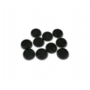 Socles ronds 25 mm biseautés et creusés PLASTIQUE NOIR (x10) V2