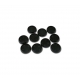 Socles ronds 25 mm biseautés et creusés PLASTIQUE NOIR (x10) V2
