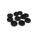 Socles ronds 32 mm biseautés et creusés PLASTIQUE NOIR (x10) V2
