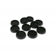 Socles ronds 32 mm biseautés et creusés PLASTIQUE NOIR (x10) V2