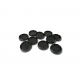 Socles ronds 28.5 mm biseautés et creusés PLASTIQUE NOIR (x10)