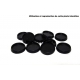 Socles ronds 25 mm biseautés et creusés PLASTIQUE NOIR (x10) V2