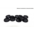 Socles ronds 32 mm biseautés et creusés PLASTIQUE NOIR (x10) V2