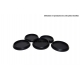 Socles ronds 40 mm biseautés et creusés PLASTIQUE NOIR (x5) V2