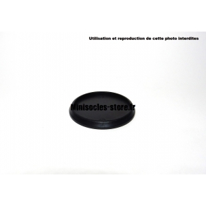 Socle rond 50 mm biseauté et creusé PLASTIQUE NOIR (x1)