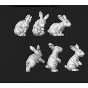 Mini-Set Lapins &eacute;chelle 28-32mm (18 pi&egrave;ces)