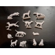 Mini-Set Chiens et Chats échelle 28-32mm (18 pièces)