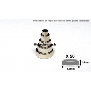 Aimants N&eacute;odyme 1.5mm x 1.5mm (x50)