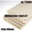 Plaque de Balsa 200x100x1.5mm