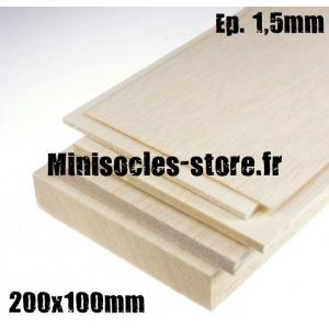 Plaque de Balsa 200x100x1.5mm