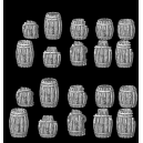 Mini-Set Barils &eacute;chelle 28-32mm (20 pi&egrave;ces)