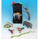Set d'animaux d'Asie (x9) Echelle 54mm