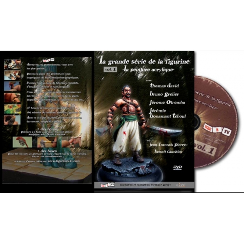 DVD : La grande série de la Figurine La peinture acrylique (vol.1) -  Minisocles-store