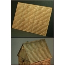 Plaque de balsa texturée : Tuiles en bois