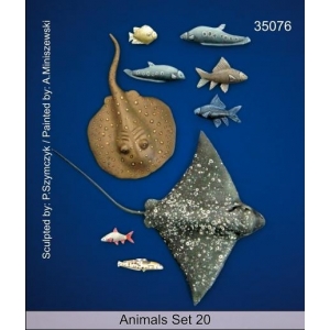 Set de poissons marins (x9) Echelle 54mm