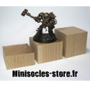 Socle cube hêtre plat - 4x2cm 