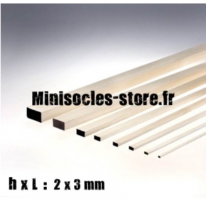 Tige Balsa rectangulaire 2x3mm