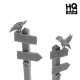 Set de corbeaux N°2 Echelle 28-32mm (x6)