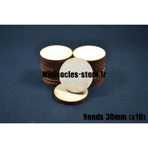 Socles ronds 30 mm pleins MDF (x10)