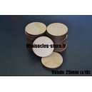 Socles ronds 25 mm pleins MDF (x10)