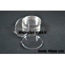 Socles ronds 40 mm pleins ACRYLIQUE TRANSPARENT (x5)