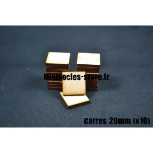 Socles carrés 20 mm pleins MDF (x10)