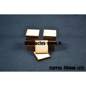 Socles carrés 40 mm pleins MDF (x5)