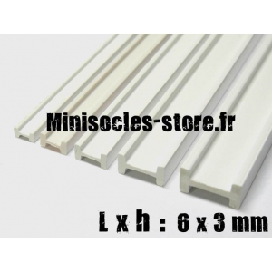 Tige pour poutre métallique en I 6x3mm (30cm)