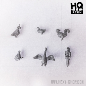 Set d'oiseaux Echelle 28-32mm (x6)