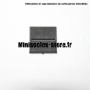 Socle carré 25 mm CITADEL avec fente droite PLASTIQUE NOIR (x1)