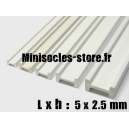 Tige pour poutre métallique 5x2.5mm