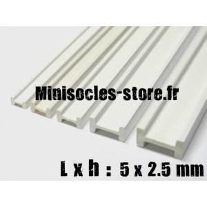 Tige pour poutre métallique en I 5x2.5mm (30cm)