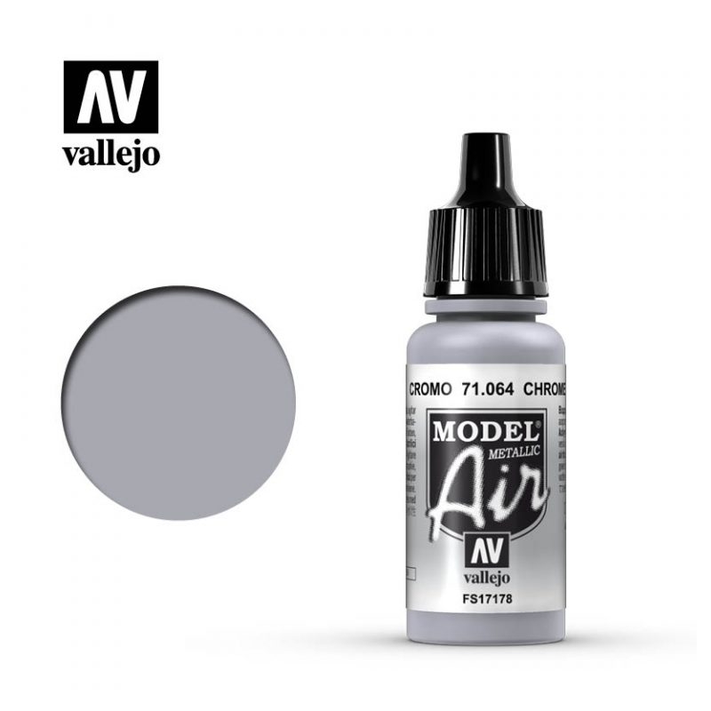 Peinture Métallique Aérographe : Chrome Brillant (17mL) - Minisocles-store