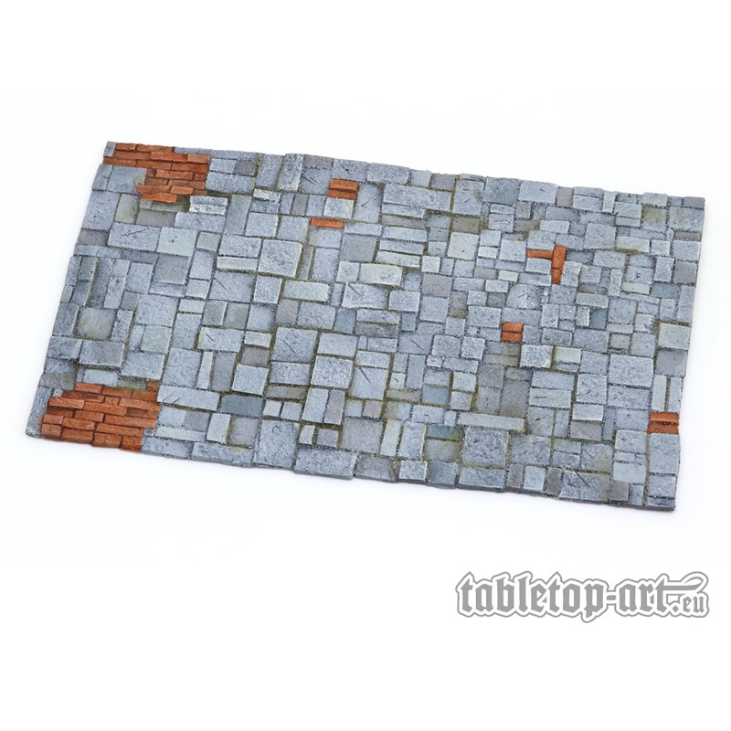 Plaque de Plasticard texturé PAVE RECTANGULAIRE URBAINE - Wielo WebShop