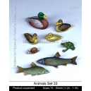 Set d'animaux des forêts et rivières N°2 (x8) Echelle 54mm