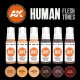 Set peau humaine (HUMAN FLESH TONES, 6*17mL)