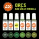 Set peaux vertes (ORCS AND GREEN CREATURES SET, 6*17mL)