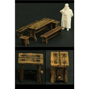 Set de Table, Bancs et Tabourets 1:72