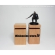 Socle hêtre rainuré - 30x50mm