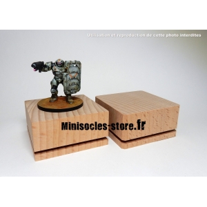 Socle hêtre rainuré - 60x30mm