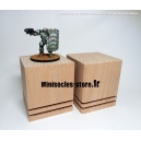 Socle hêtre rainuré - 60x70mm