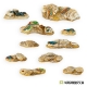 Kit de soclage petits débris égyptiens/désertiques 28-32mm (x10)