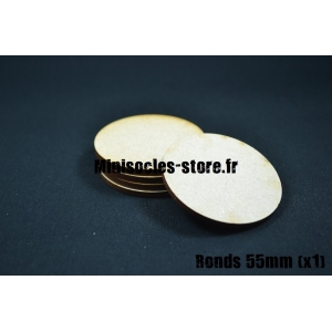 Socle rond 55 mm plein MDF (x1)