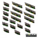 Palissades en bois droites x20 28-32mm (MDF)