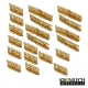 Palissades en bois droites x20 28-32mm (MDF)