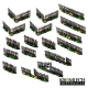 Palissades en bois droites + angles et portails x17 28-32mm (MDF)
