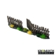 Palissades en bois droites + angles et portails x17 28-32mm (MDF)