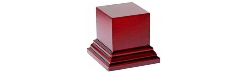 Socle avec piédestal 50mm Marron ou Noir - Minisocles-store