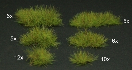 Sets de 44 Touffes d'herbes green line