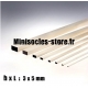 Profil acrylique transparent pour stalactites1mm